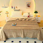 Pebble-Textured Ultra-Soft Microfiber Throw Blanket (Machine Washable)