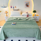 Pebble-Textured Ultra-Soft Microfiber Throw Blanket (Machine Washable)