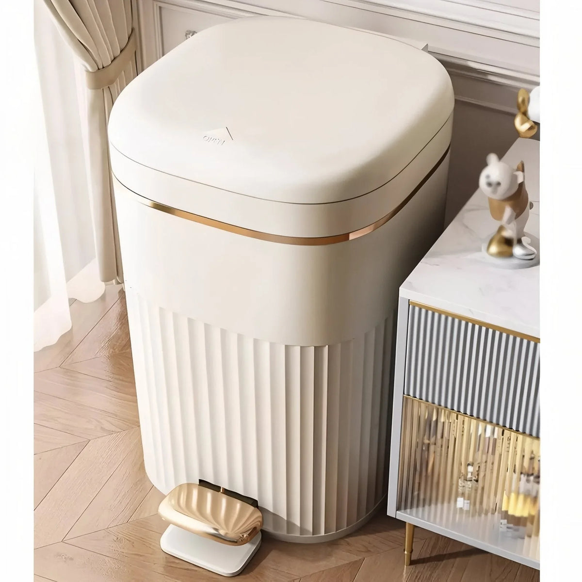 Pedal Bin Hands-Free Hygienic Flat Lid & Odor Control