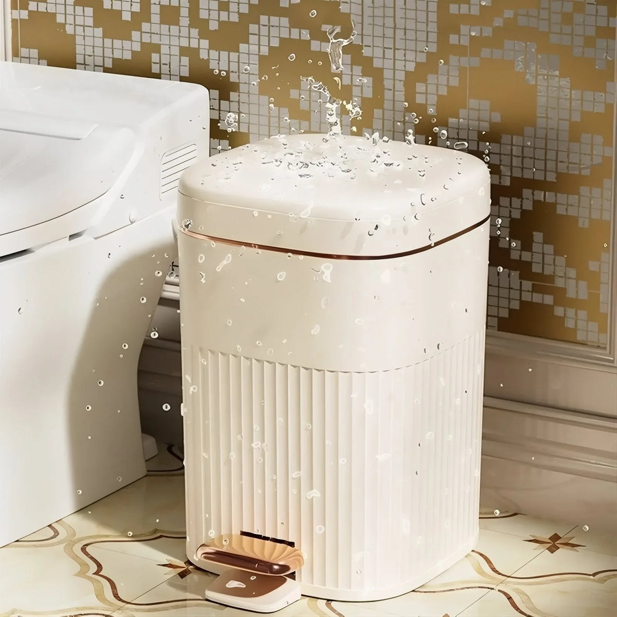 Pedal Bin Hands-Free Hygienic Flat Lid & Odor Control