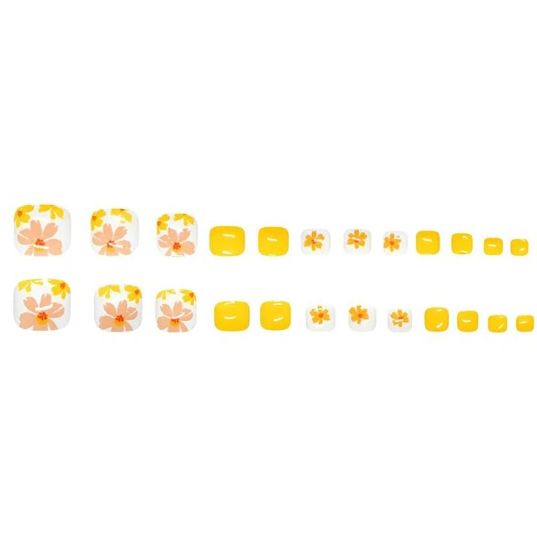Pedicure Set Floral Decals & Long-Lasting Polish