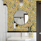 Peel-And-Stick Waterproof Vinyl Wallpaper (Bird & Leaf Canopy, 18 x 118 in)
