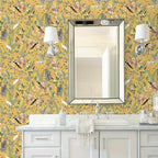 Peel-And-Stick Waterproof Vinyl Wallpaper (Bird & Leaf Canopy, 18 x 118 in)