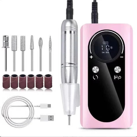 Pen-Style Nail Drill 45,000 RPM 6 Metal Bits
