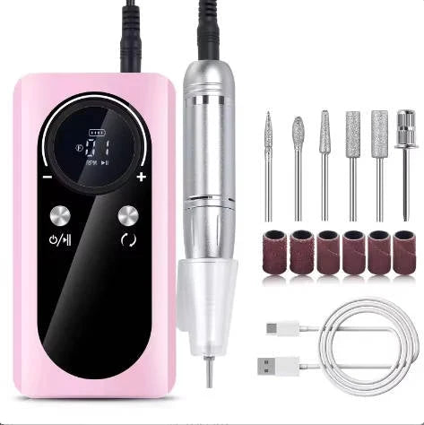 Pen-Style Nail Drill 45,000 RPM 6 Metal Bits