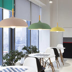 Pendant Ceiling Lamp Scandinavian Oak LED Adjustable Height