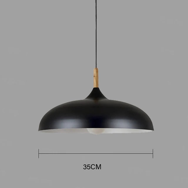 Pendant Ceiling Lamp Scandinavian Oak LED Adjustable Height