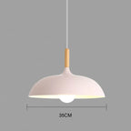 Pendant Ceiling Lamp Scandinavian Oak LED Adjustable Height