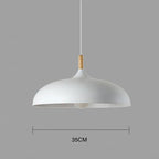 Pendant Ceiling Lamp Scandinavian Oak LED Adjustable Height
