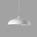 Pendant Ceiling Light Oak & Iron Adjustable Cord
