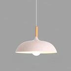 Pendant Ceiling Light Oak & Iron Adjustable Cord