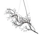 Pendant Chandelier 10-Light Crystal Bead Metallic Finish