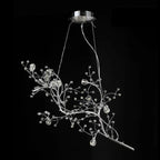 Pendant Chandelier 10-Light Crystal Bead Metallic Finish