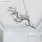 Pendant Chandelier 10-Light Crystal Bead Metallic Finish