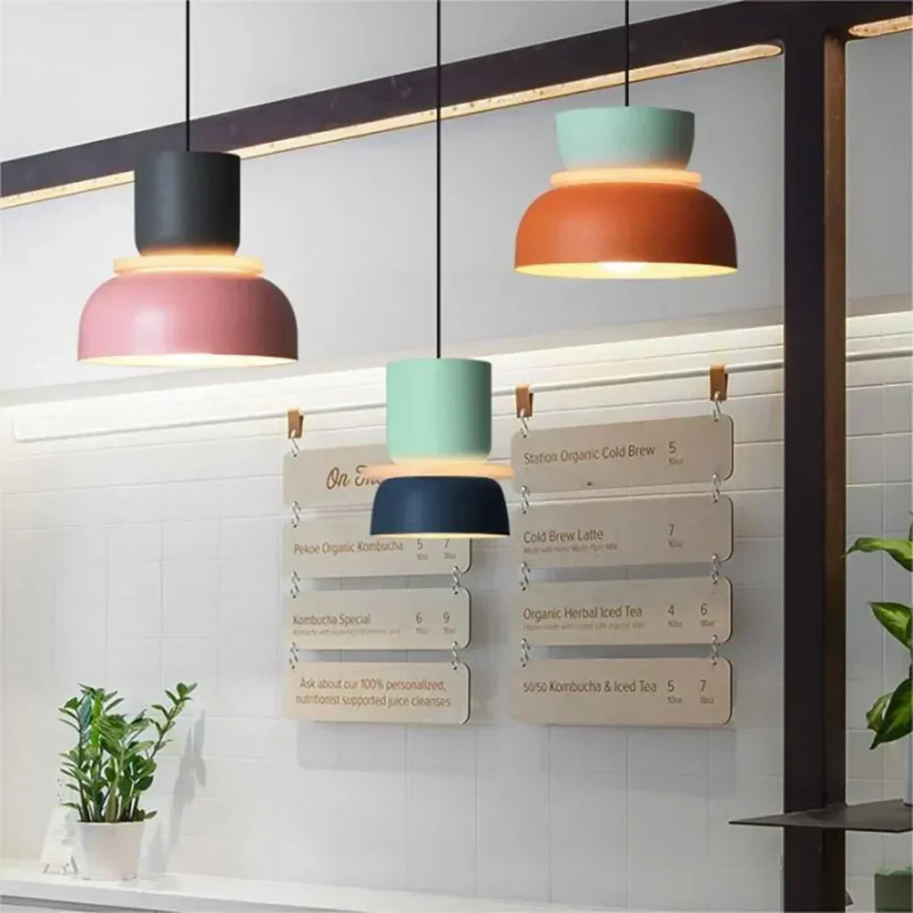 Pendant Lamp Acrylic Layered Shade Three Mode Lighting
