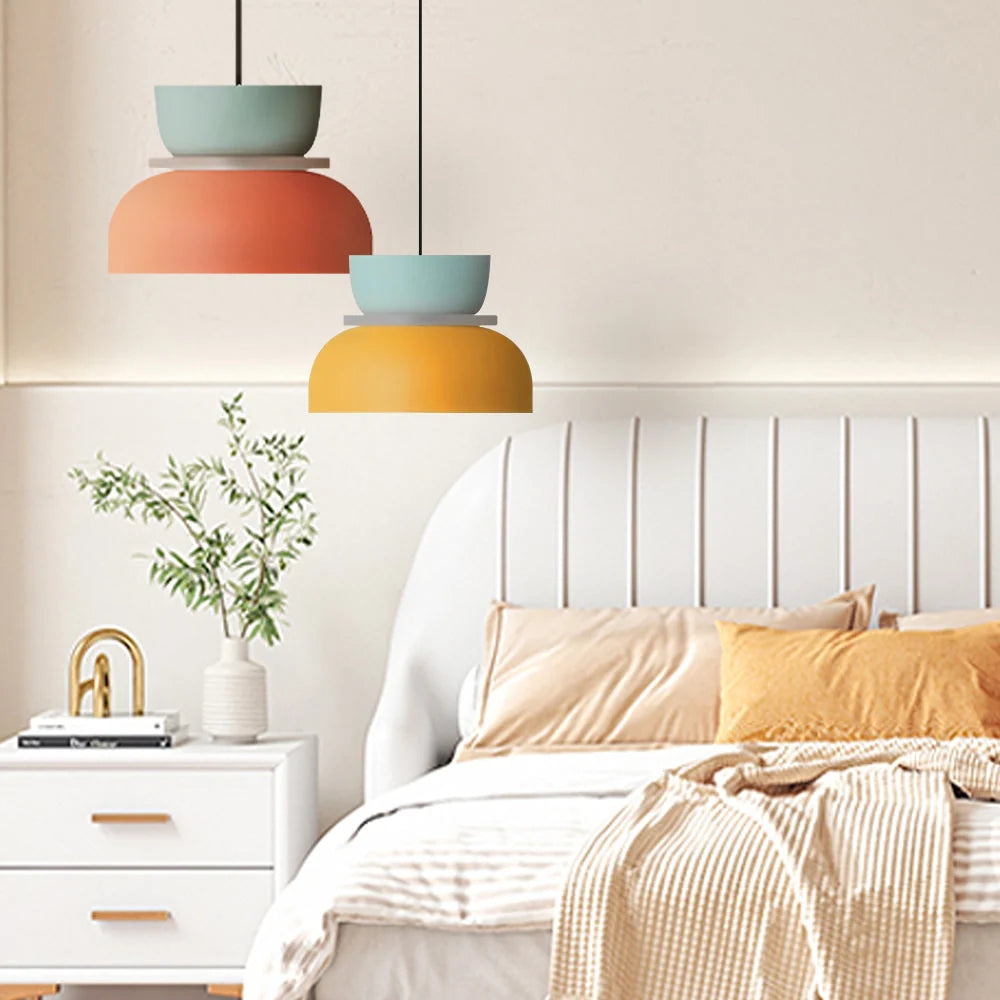 Pendant Lamp Acrylic Layered Shade Three Mode Lighting