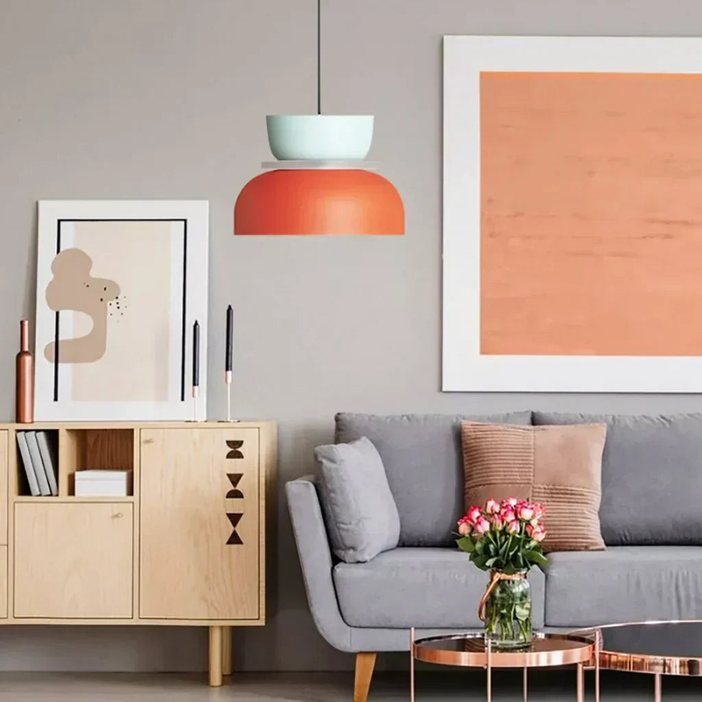 Pendant Lamp Acrylic Layered Shade Three Mode Lighting