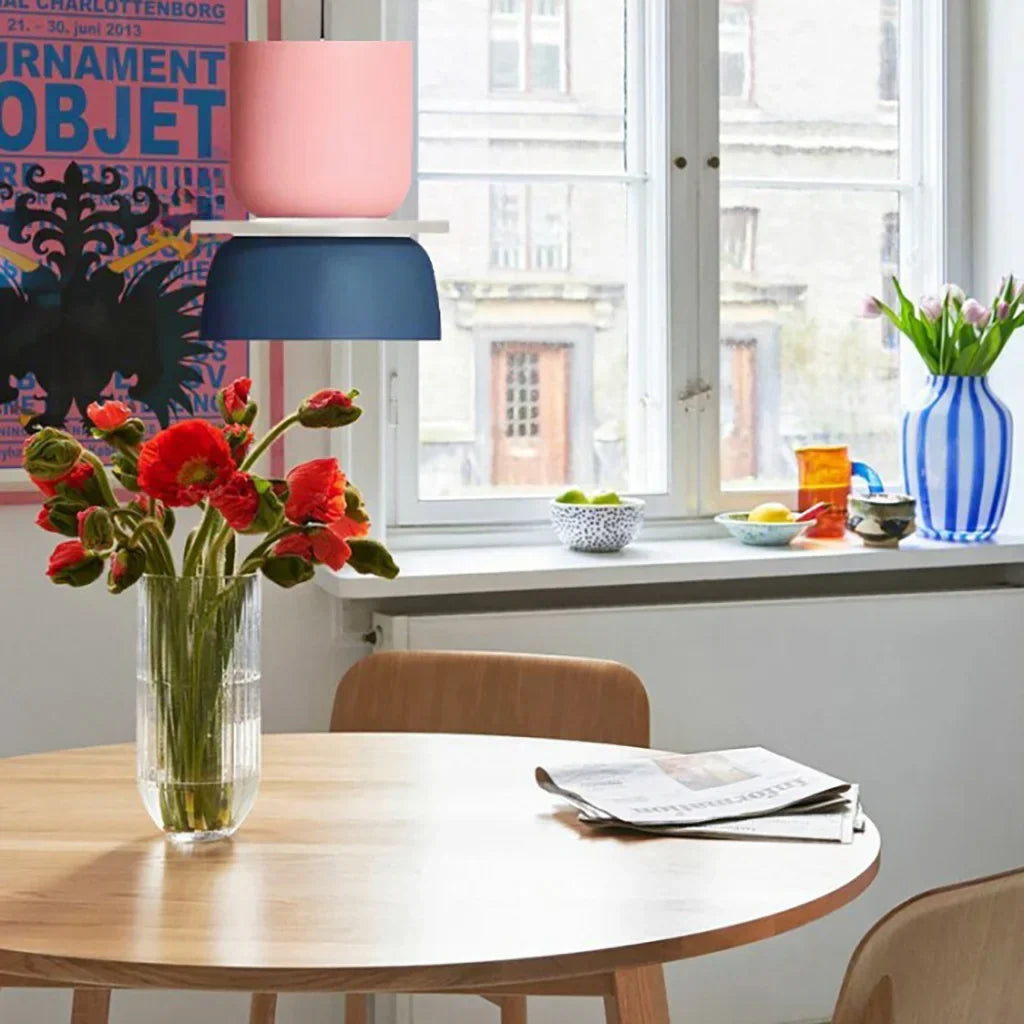 Pendant Lamp Acrylic Layered Shade Three Mode Lighting