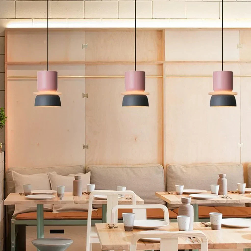 Pendant Lamp Acrylic Layered Shade Three Mode Lighting