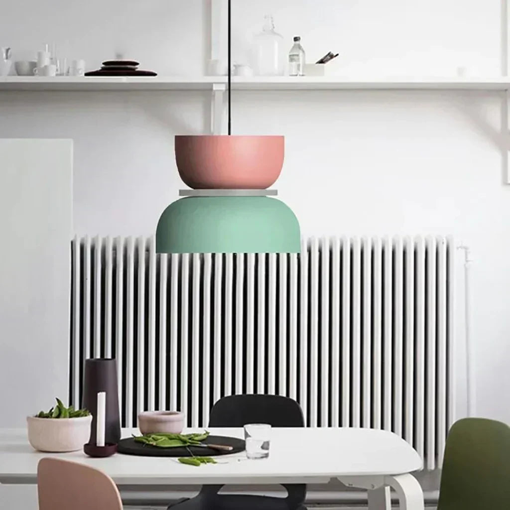Pendant Lamp Acrylic Layered Shade Three Mode Lighting