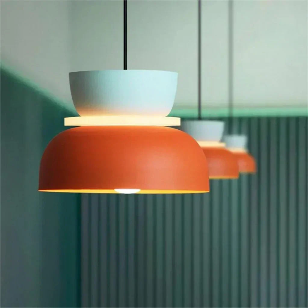 Pendant Lamp Acrylic Layered Shade Three Mode Lighting