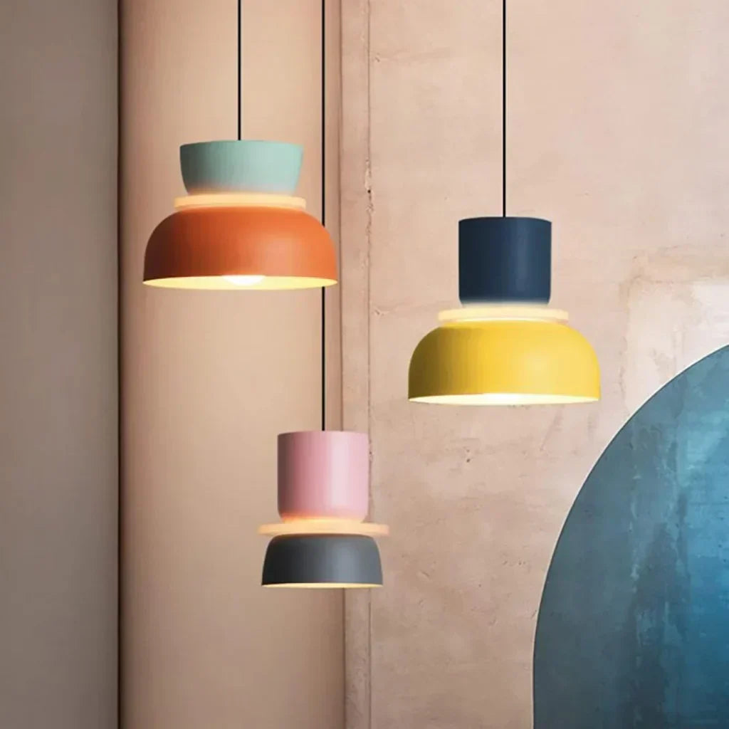 Pendant Lamp Acrylic Layered Shade Three Mode Lighting
