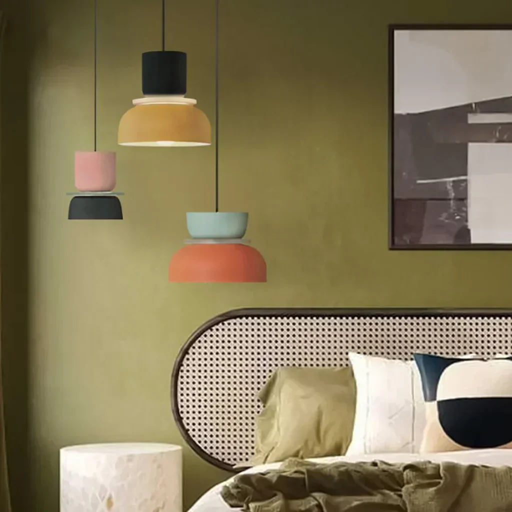 Pendant Lamp Acrylic Layered Shade Three Mode Lighting
