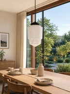 Pendant Lamp Art Deco Milk Glass Soft Diffuse Light