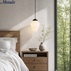 Pendant Lamp Art Deco Milk Glass Soft Diffuse Light
