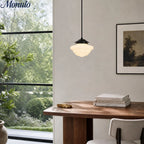 Pendant Lamp Art Deco Milk Glass Soft Diffuse Light