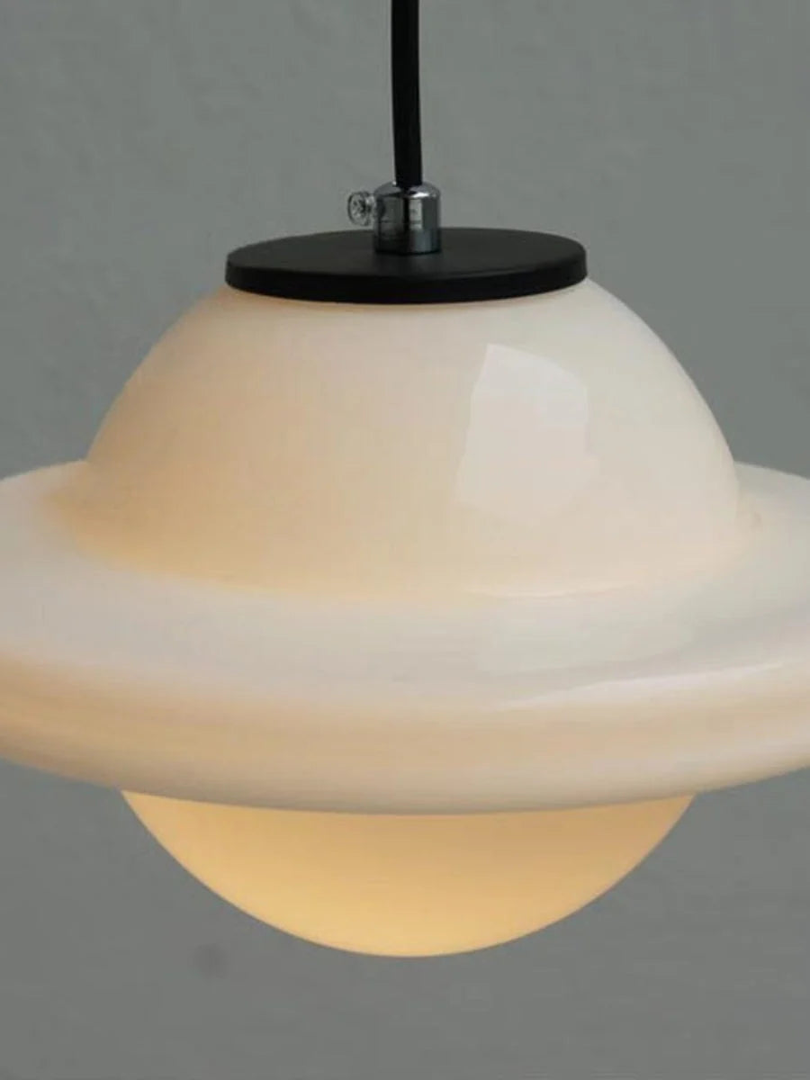 Pendant Lamp Art Deco Milk Glass Soft Diffuse Light
