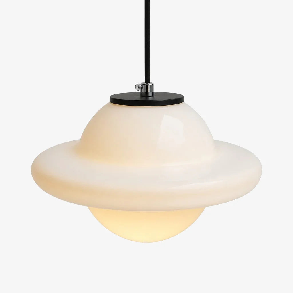 Pendant Lamp Art Deco Milk Glass Soft Diffuse Light