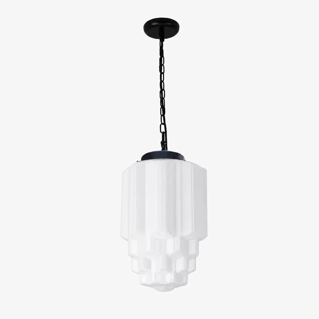 Pendant Lamp Art Deco Milk Glass Soft Diffuse Light