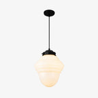 Pendant Lamp Art Deco Milk Glass Soft Diffuse Light