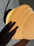 Pendant Lamp Art Deco Milk Glass Soft Diffuse Light