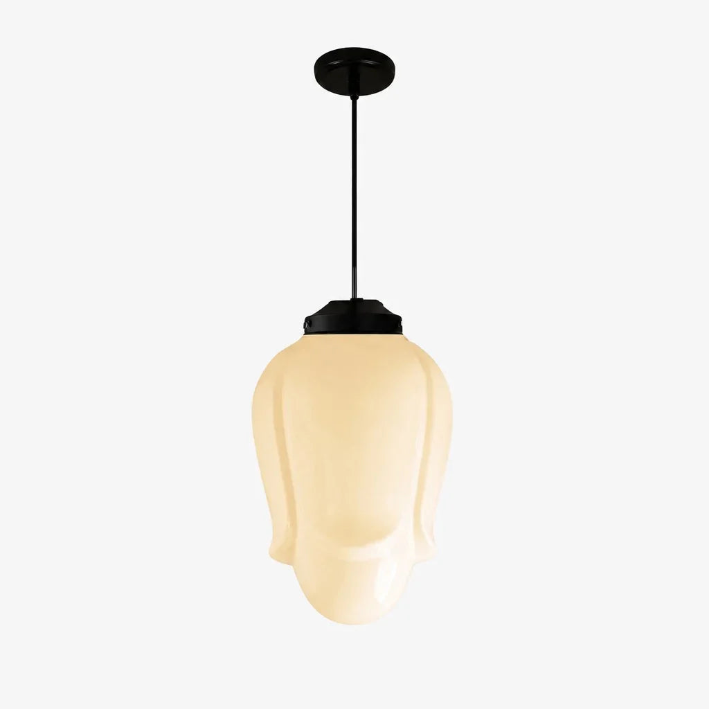 Pendant Lamp Art Deco Milk Glass Soft Diffuse Light