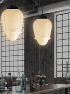 Pendant Lamp Art Deco Milk Glass Soft Diffuse Light