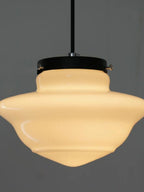 Pendant Lamp Art Deco Milk Glass Soft Diffuse Light