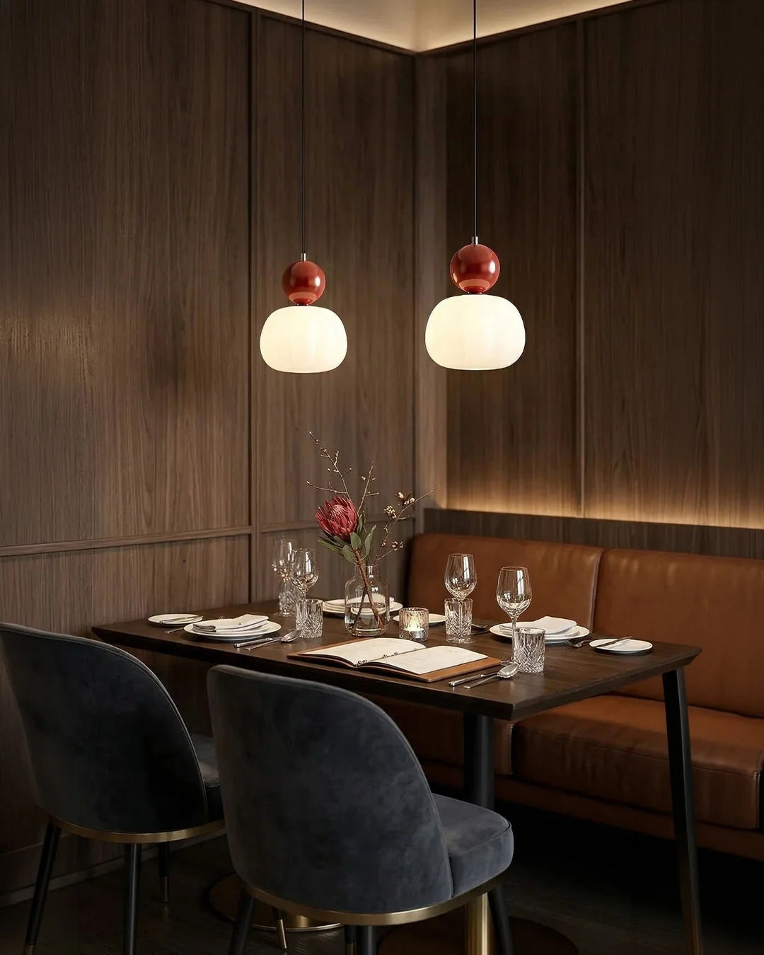 Pendant Lamp Bauhaus Geometric Metal & Glass