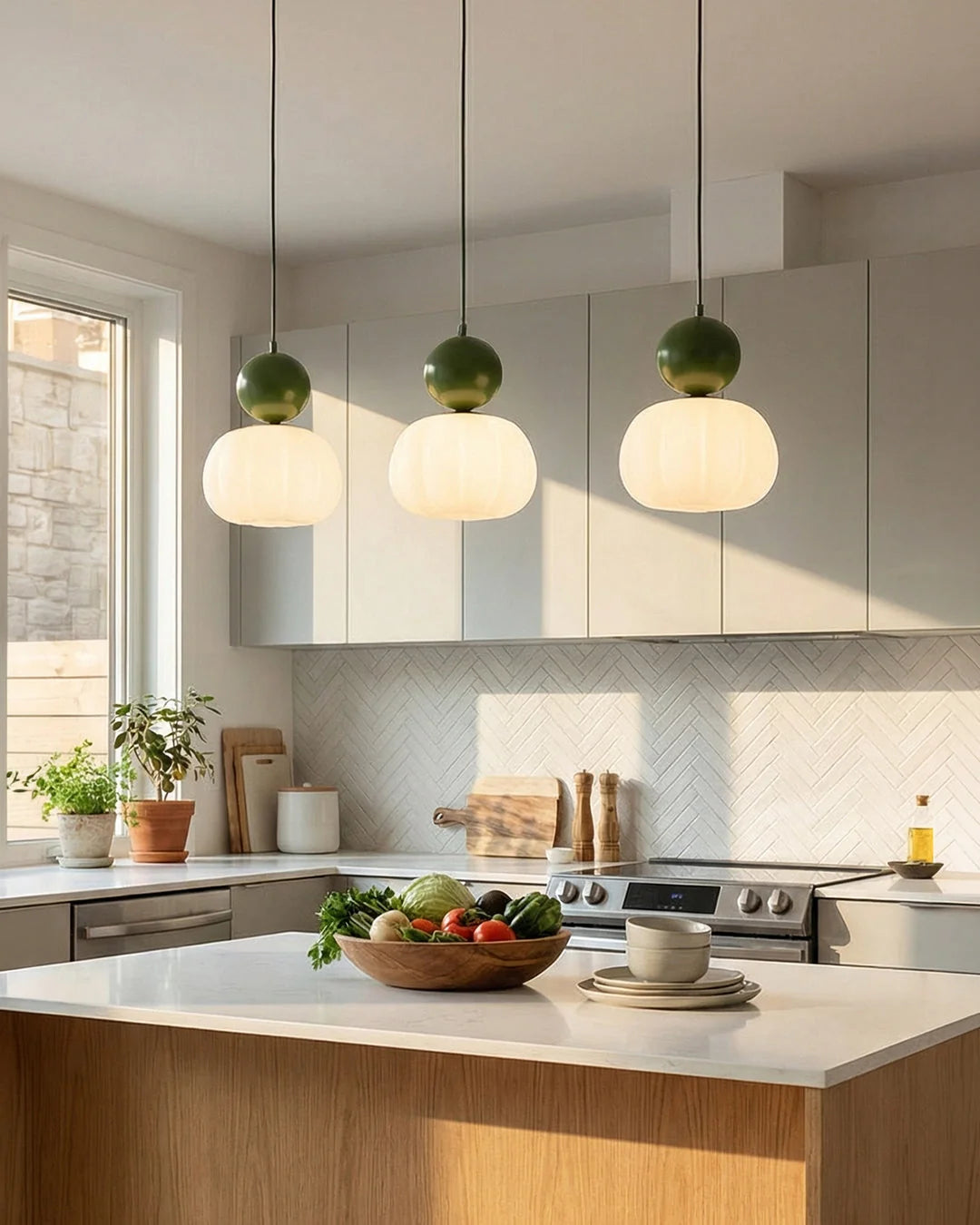 Pendant Lamp Bauhaus Geometric Metal & Glass