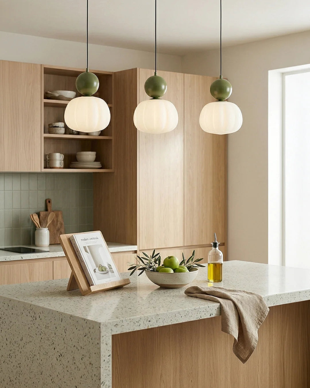 Pendant Lamp Bauhaus Geometric Metal & Glass