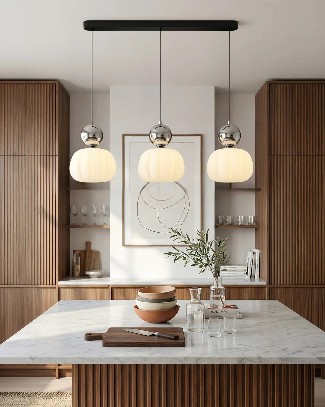 Pendant Lamp Bauhaus Geometric Metal & Glass