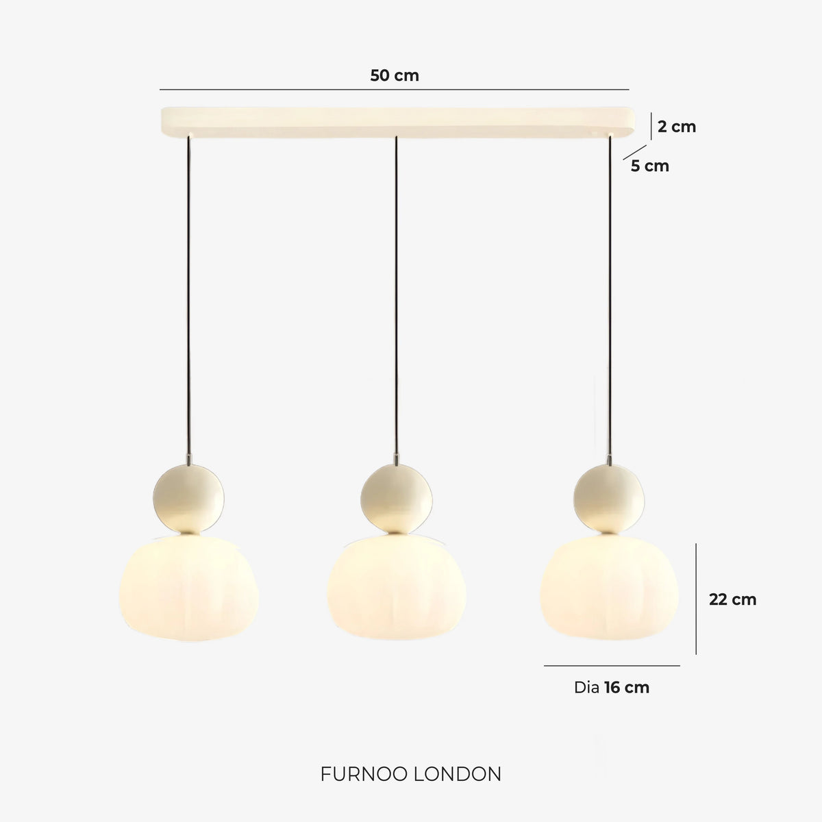 Pendant Lamp Bauhaus Geometric Metal & Glass