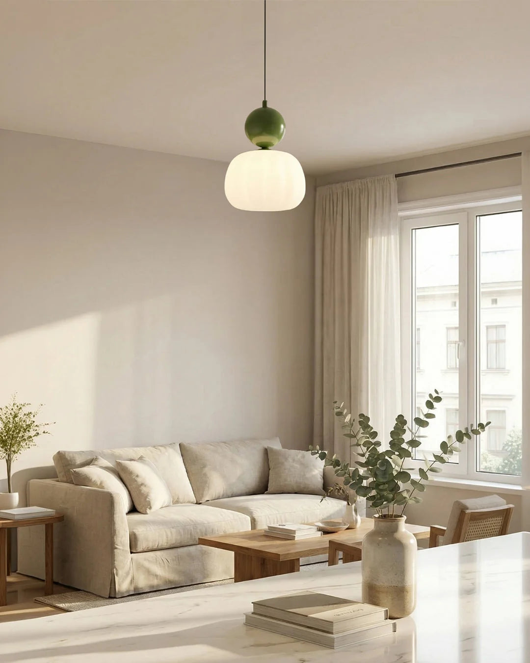 Pendant Lamp Bauhaus Geometric Metal & Glass