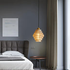 Pendant Lamp Bottle-Shaped Glass Shade Brass Finish Adjustable Cord