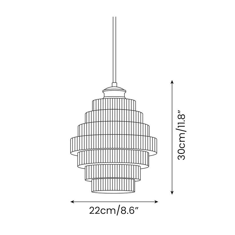 Pendant Lamp Bottle-Shaped Glass Shade Brass Finish Adjustable Cord