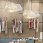 Pendant Lamp Cloud-Shaped Dual Sockets Adjustable Chain