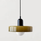 Pendant Lamp Colored Glass Adjustable Height E27 Socket