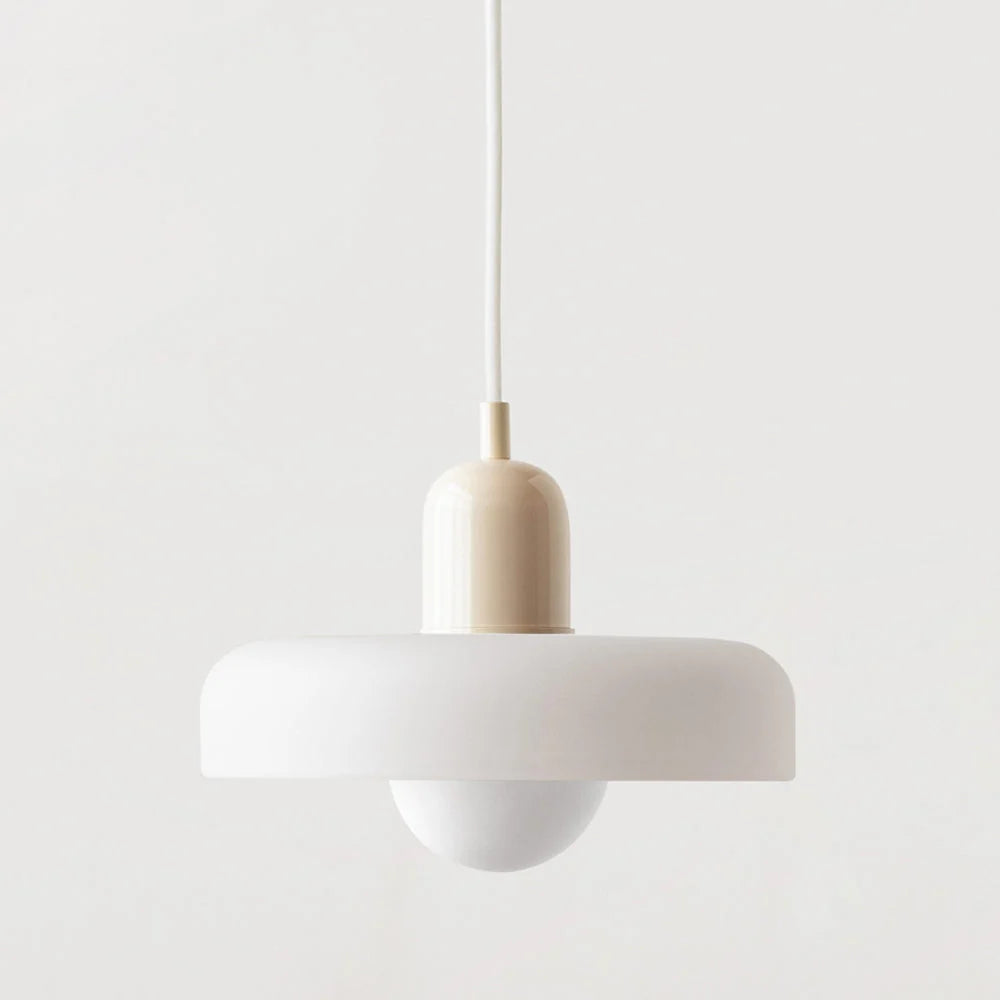 Pendant Lamp Colored Glass Adjustable Height E27 Socket