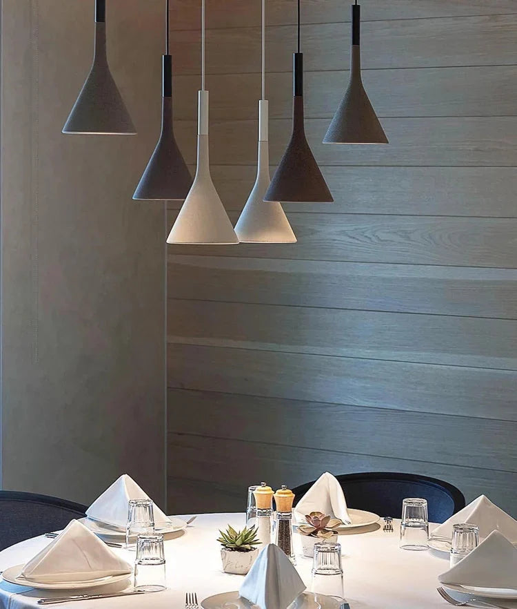 Pendant Lamp Concrete Conical Focused Beam